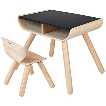 

Plan Toys Dětský černý stolek a židle
