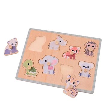 

Jouéco The Wildies Family dřevěné puzzle s úchyty 18 m+