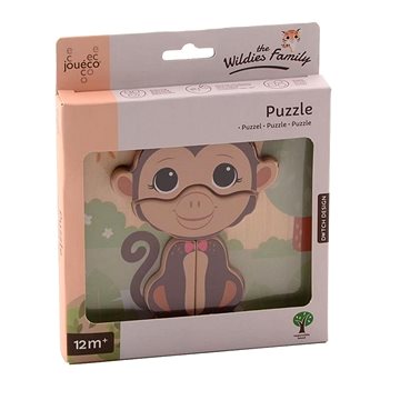 

Jouéco The Wildies Family dřevěné mini puzzle Monkey 12 m+
