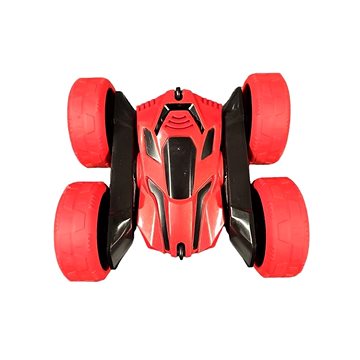 

Leventi RC Stunt Car oboustranné otáčení o 360 stupňů červené