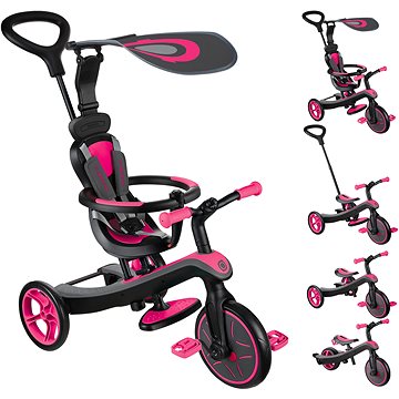 

Globber Tříkolka dětská 4v1 fuchsia pink