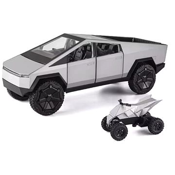 

XinHaodi Tesla Cybertruck kovový model 1:24, Hračka se zvukem, světly pro děti od 6 let, Model Tesly
