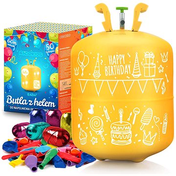 

Ricokids Heliová láhev 0,42 m3 s balónky a stuhou