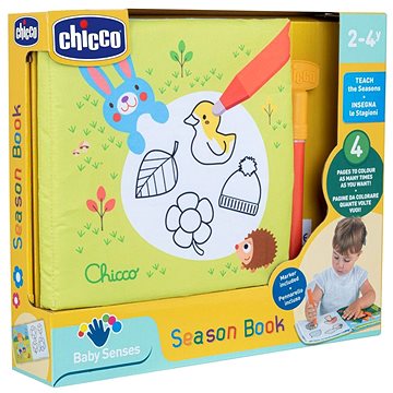 

CHICCO Knížka na opakování malování pomocí vody Seasons 24 m+