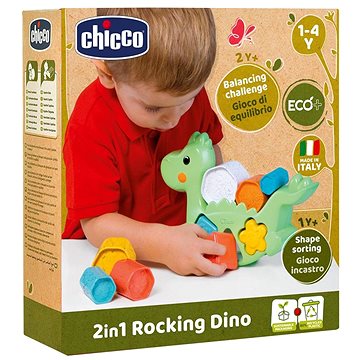 

CHICCO Hračka vkládací 2v1 Dino Eco + 12 m +