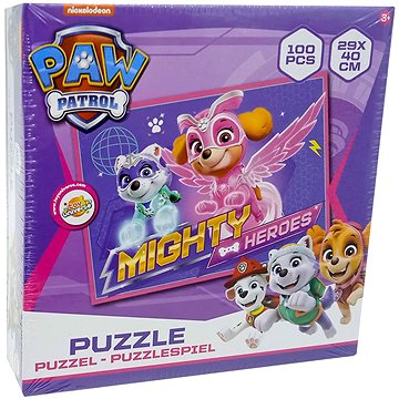

Nickelodeon Dívčí puzzle Tlapková Patrola 100 dílků - Neohrožení hrdinové