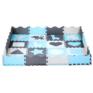 

NILS Fun Dětská pěnová puzzle podložka MD03 modrá