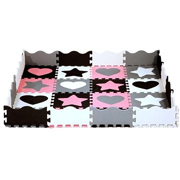 

NILS Fun Dětská pěnová puzzle podložka MD03 růžová