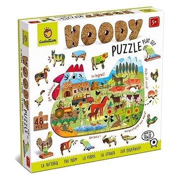 

Ludattica Woody Farma, dřevěné puzzle, 48 dílků