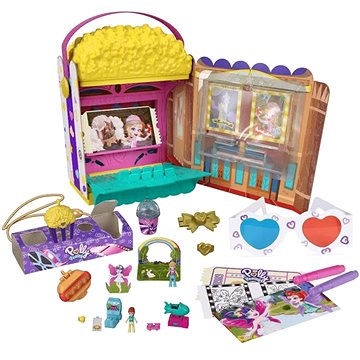 

Polly Pocket Un-Box-It Popcorn Box Playset Kino herní sada s překvapeními
