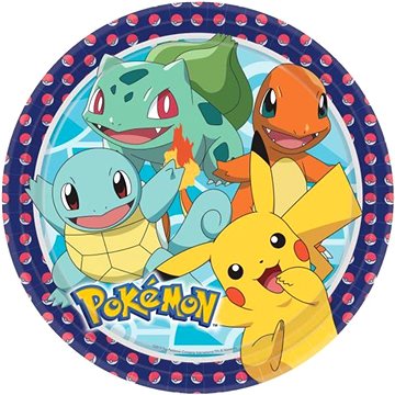 Amscan papírové talíře pokémon 23 cm 8 ks