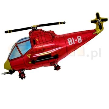 

Balón foliový helikoptéra 60 cm - vrtulník - červená