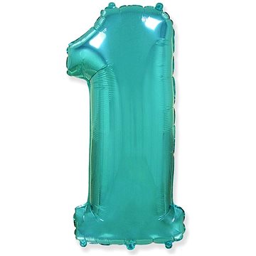 

Balón foliový číslice tyrkysová - tiffany 80 cm - 1