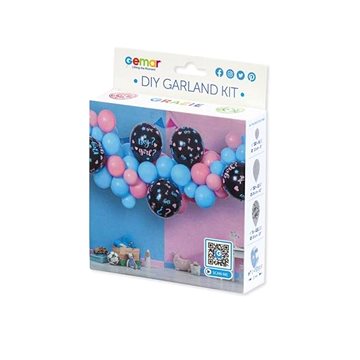 Balónková girlanda - sada boy or girl - kluk nebo holka - gender reveal - 300, cm - 65 ks