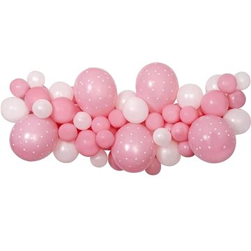 

Balónková girlanda - sada baby růžovobílá, 300 cm - 65 ks - baby shower