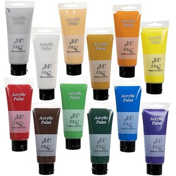 Akrylové barvy 12 ks 100 ml