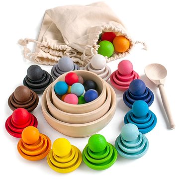 

Ulanik Montessori dřevěná hračka "Colours and Sizes"