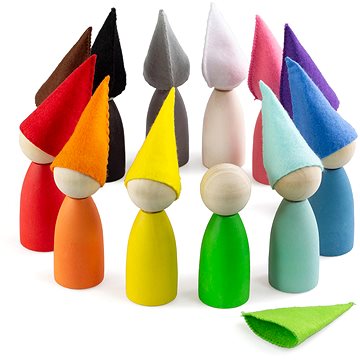 

Ulanik Montessori dřevěná hračka „Peg Dolls with Hats