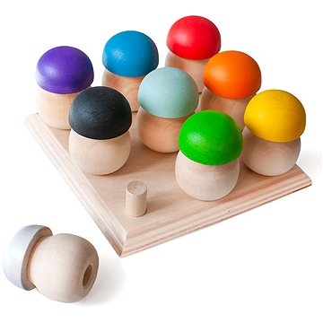 

Ulanik Montessori dřevěná hračka "Mushroom meadow 9"
