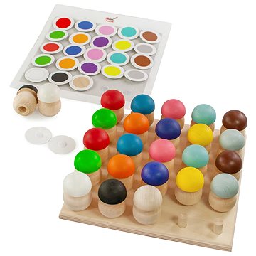 

Ulanik Montessori dřevěná hračka "Mushroom meadow 25"