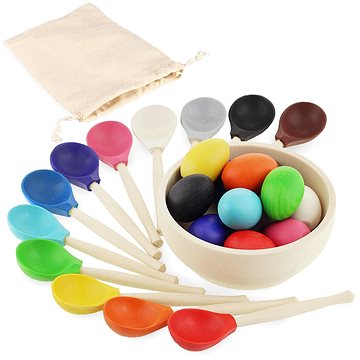

Ulanik Montessori dřevěná hračka "Eggs and spoons"