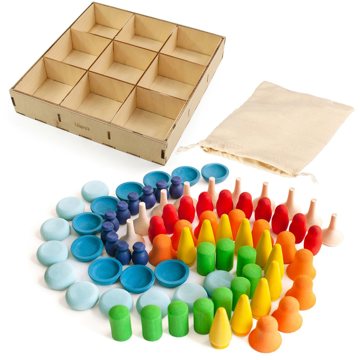 

Ulanik Montessori dřevěná sada "Rainbow Patterns"