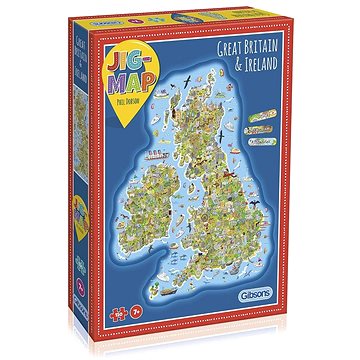 

Gibsons Vzdělávací puzzle Mapa Velké Británie a Irska 150 dílků