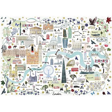 

Gibsons Puzzle Mapa Londýna 1000 dílků