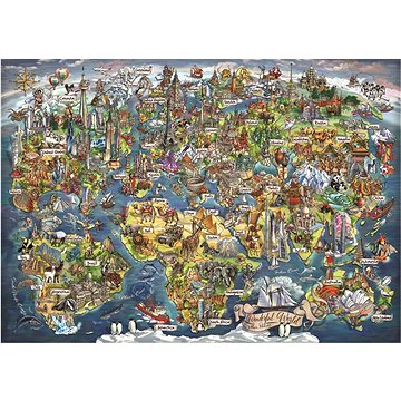 

Anatolian Puzzle Úžasná mapa světa 3000 dílků