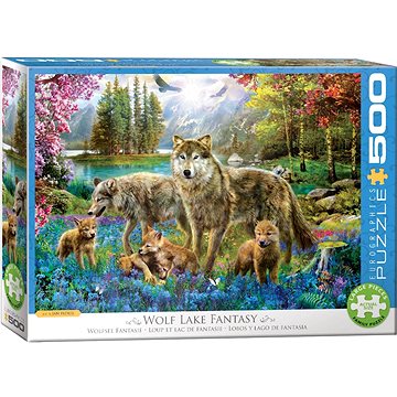 

Eurographics Puzzle Vlčí rodina u jezera XL 500 dílků