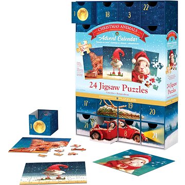 

Eurographics Puzzle Adventní kalendář: Vánoční zvířátka 24x50 dílků