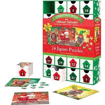 

Eurographics Puzzle Adventní kalendář: Vánoční pejsci 24x50 dílků