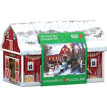 

Eurographics Puzzle v plechové krabičce Vánoce na farmě 550 dílků