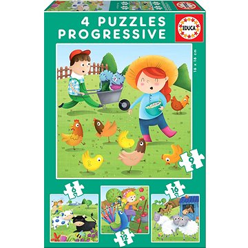 

Educa Puzzle Zvířátka z farmy 4v1 (6,9,12,16 dílků)