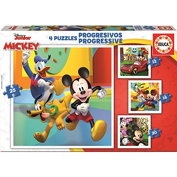 

Educa Puzzle Mickey a přátelé 4v1 (12,16,20,25 dílků)