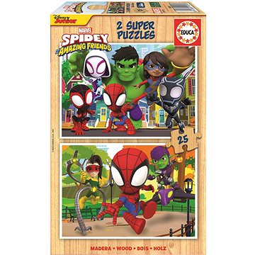 

Educa Dřevěné puzzle Spidey a jeho úžasní přátelé 2x25 dílků