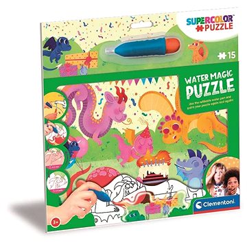 

Clementoni Puzzle s malováním vodou Water Magic: Dráčci 15 dílků
