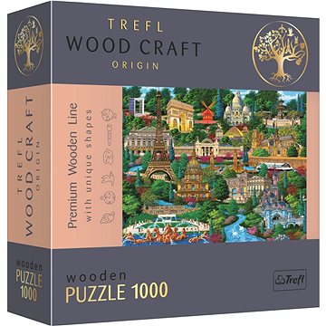 

Trefl Wood Craft Origin puzzle Slavná místa Francie 1000 dílků