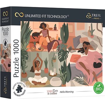 

Trefl Puzzle UFT Yoga, Cats & Coffee: Dobré ráno 1000 dílků