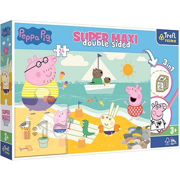 

Trefl Oboustranné puzzle Prasátko Peppa super maxi 24 dílků
