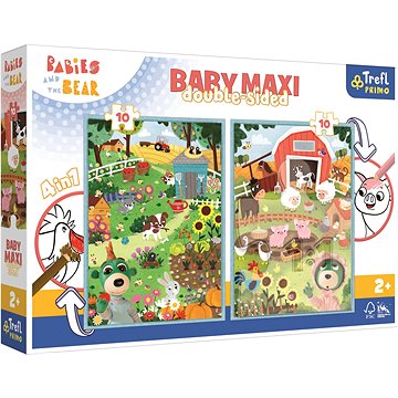 

Trefl Oboustranné puzzle Treflíci na statku baby maxi 2x10 dílků