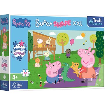 

Trefl Puzzle Super Shape XXL Prasátko Pepina: Hraní s bráškou 60 dílků