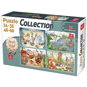 

Deico Puzzle Zvířecí přátelé 4v1 (24,35,48,60 dílků)