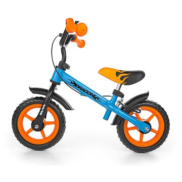 

Milly Mally Dětské odrážedlo kolo Dragon s brzdou orange-blue