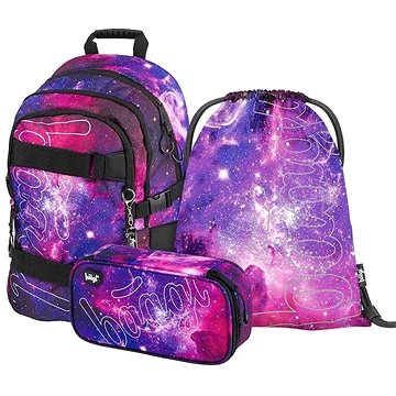 

Školní batoh v setu Baagl skate Galaxy - 3 díly
