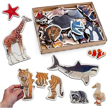

Ulanik Dřevěné puzzle se zvířaty pro nejmenší
