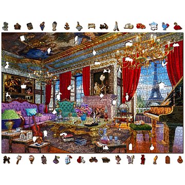 

Woden City Dřevěné puzzle Palác v Paříži 2v1, 2000 dílků eko
