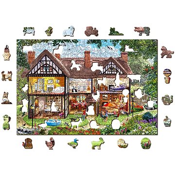 

Woden City Dřevěné puzzle Dům na letní sezónu 2v1, 505 dílků eko