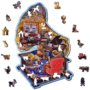 

Woden City Dřevěné puzzle Útulný gramofon 250 dílků eko