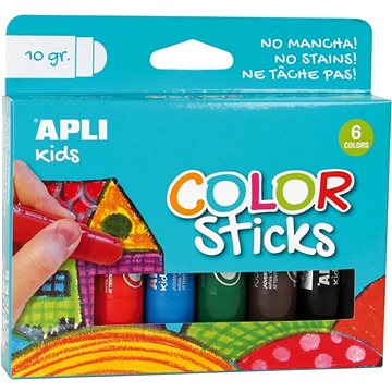 APLI Kids temperové tyčinky, 6 barev
